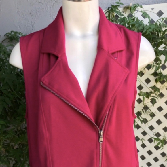 TORRID Maroon Wine Motorcycle Moto Cropped Vest 2 - Picture 3 of 9